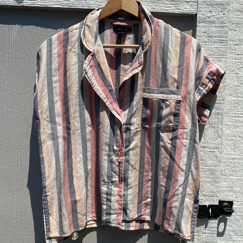 Madewell multicolored stripe button down